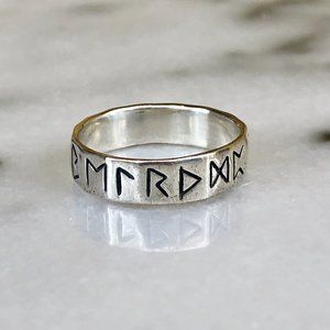 Sterling silver mystical rune ring